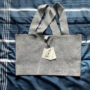 Grey and blck tube top with straps